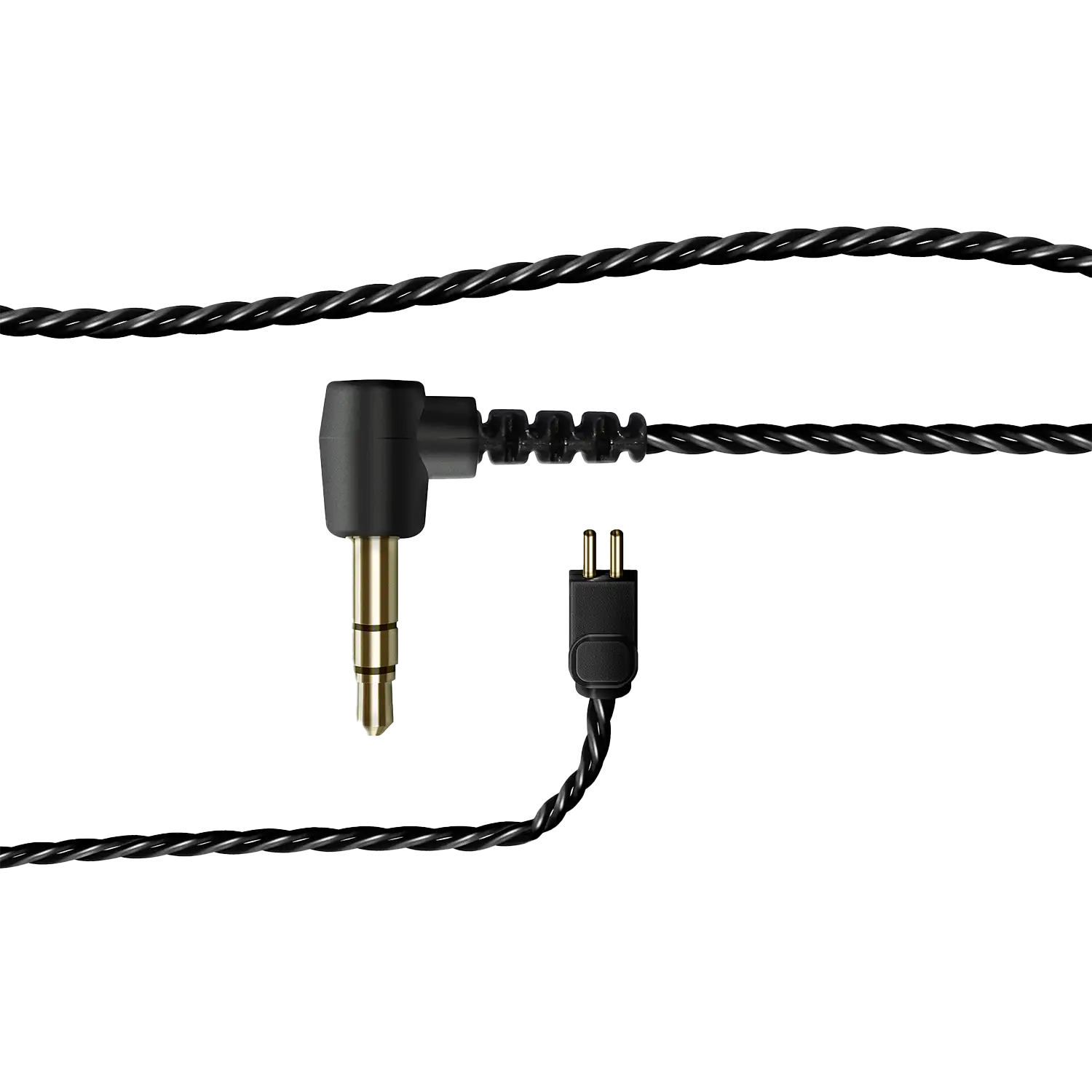 2-Pin-Kabel ohne Biegeelement (Schwarz)